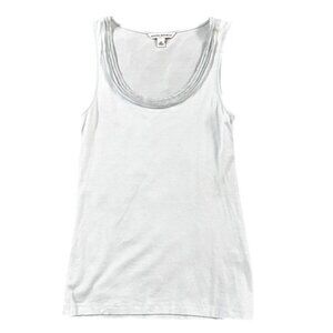 Banana Republic Tank with layered ribbon scoop neck Light Green Size XS